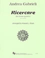 Ricercare for brass quartet cover